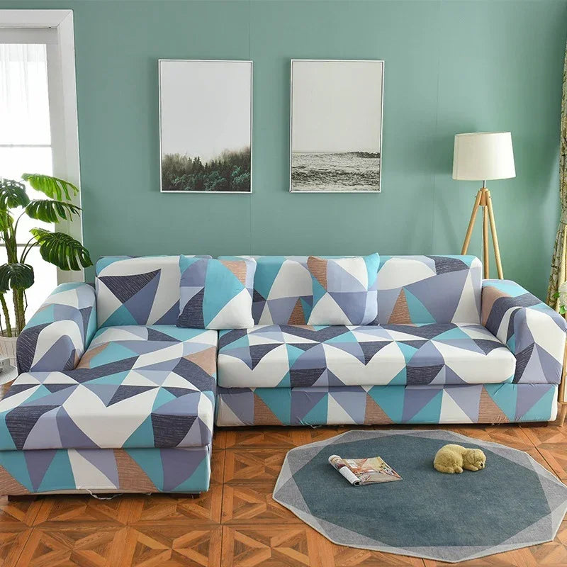 Living Room Chaise Sofa Cover Elastic Set Sofa Cover