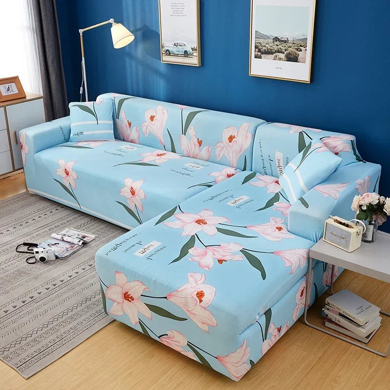 Living Room Chaise Sofa Cover Elastic Set Sofa Cover